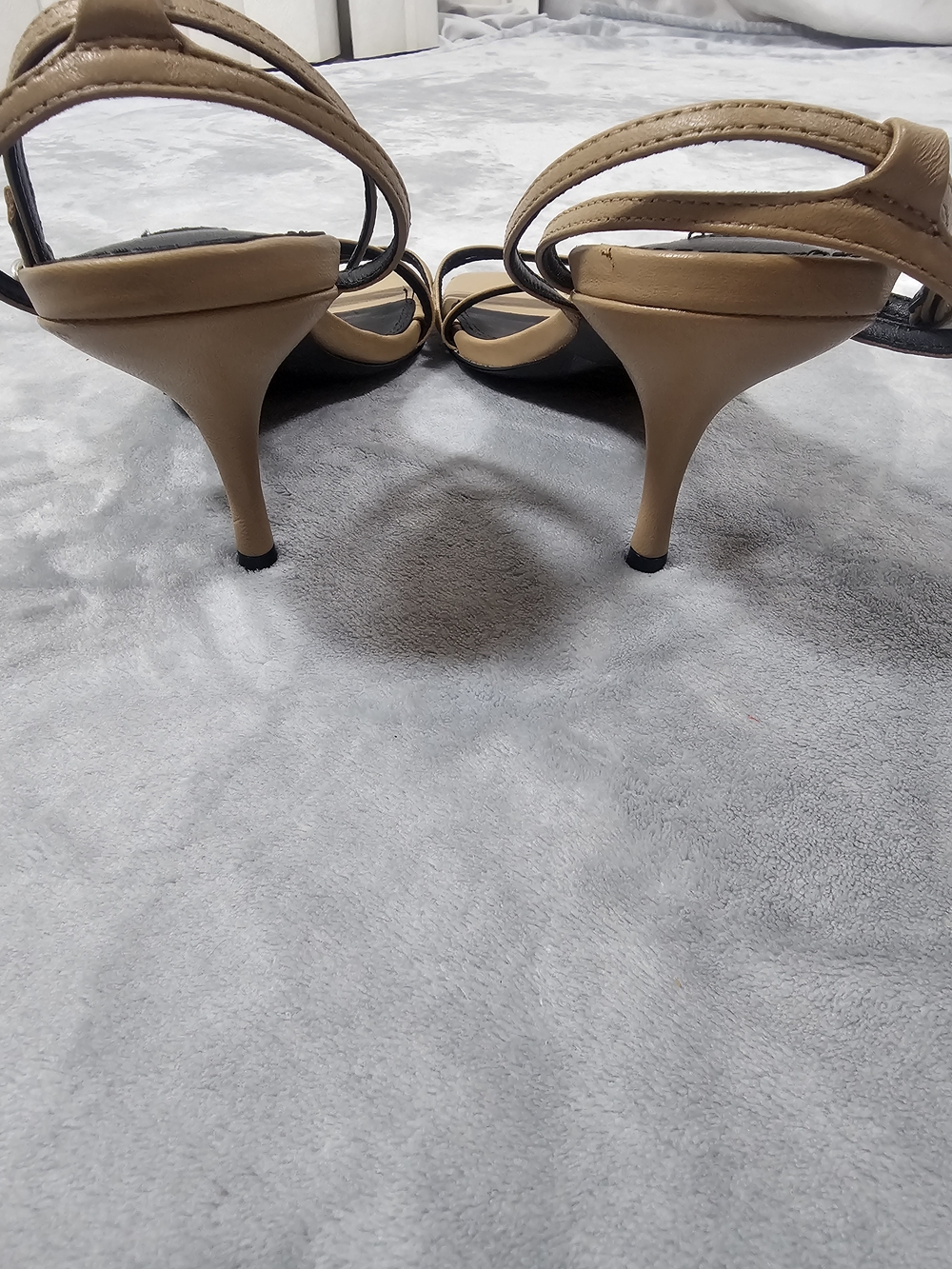 REISS Tan Strappy Square-Toe Sandals Sz 39 - Picture 4 of 12